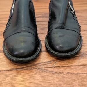 Black Leather Women's Shoes